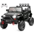 thumbnail image 1 of 24V Kids Ride on Truck Car, Battery Powered Ride on Car with Remote Control, Electric Vehicle Car for Boys Girls Aged 3-6, Ride on Toy w/Bluetooth, Lights, 4 Wheelers, Gift for Kids Tollder, Black, 1 of 10