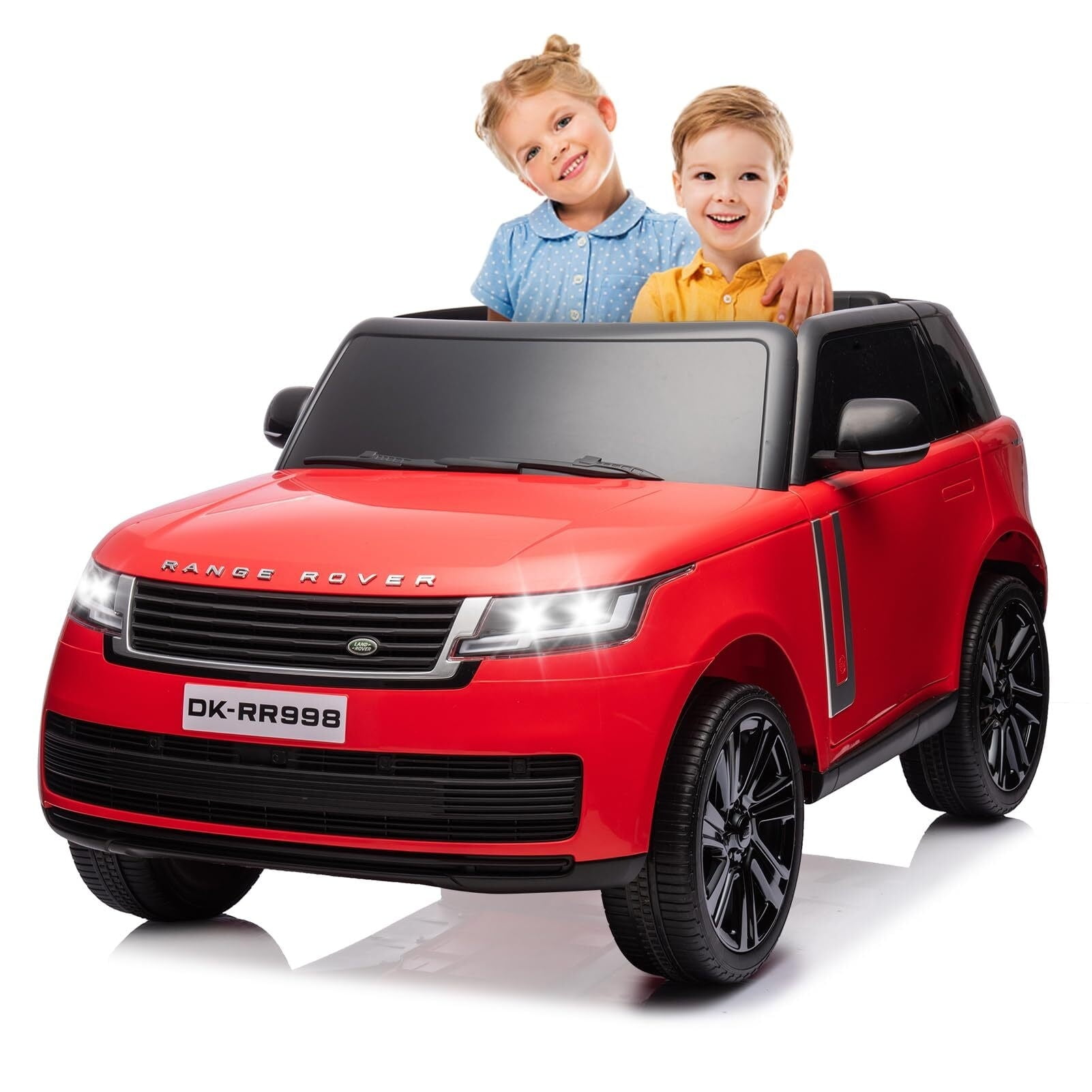 White 24V 2-Seater All-Terrain Ride-On Car with Remote Control