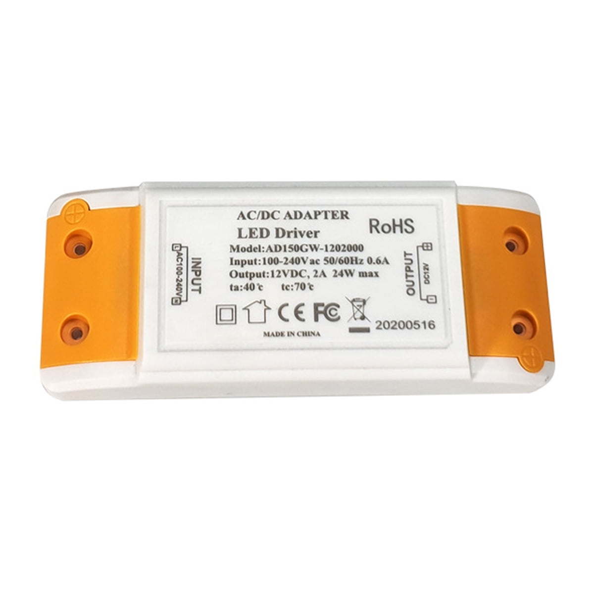 24V LED Driver 36W, LED Power Supply Transformer Adapter 110V AC to 24V DC Low Voltage Output