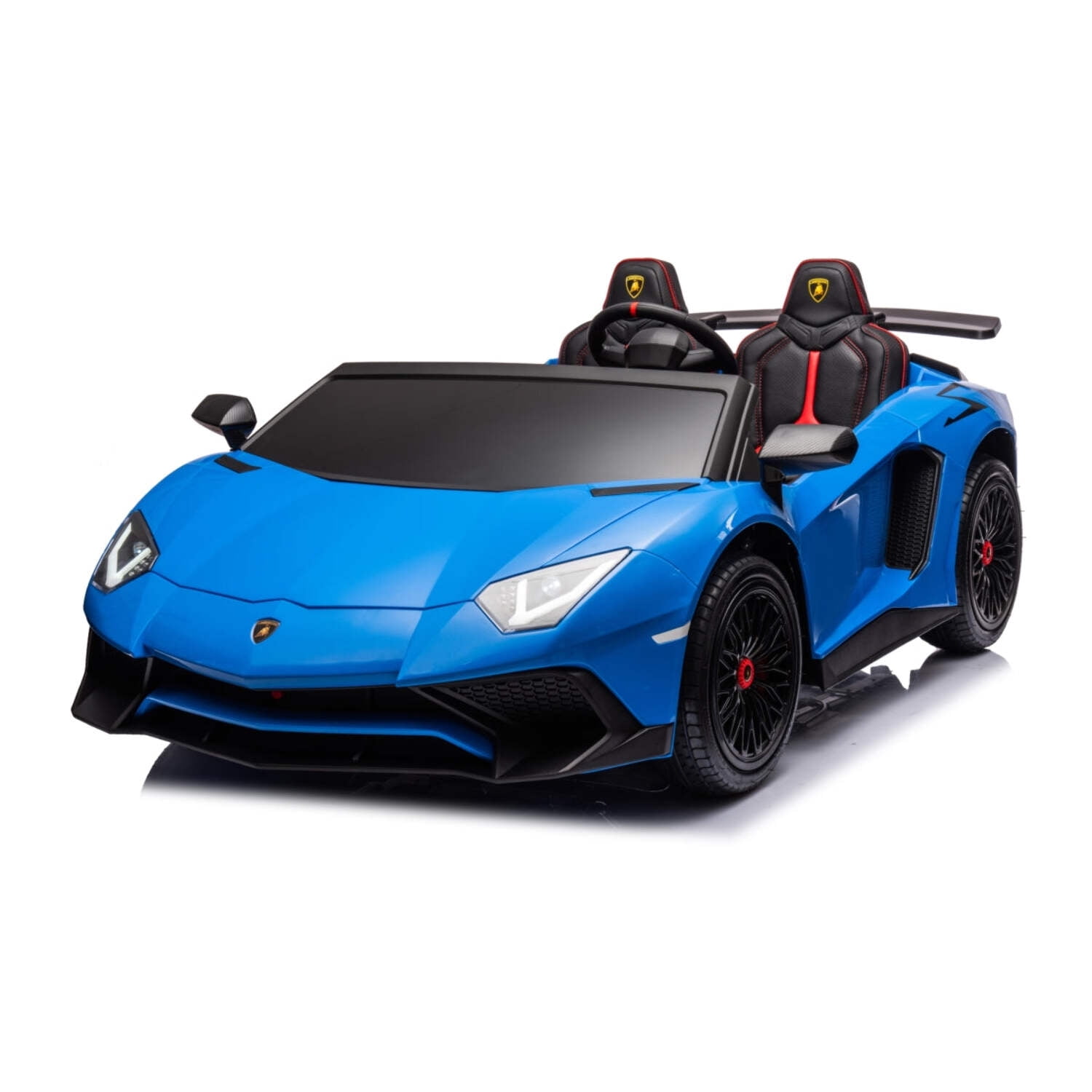 24V Blue Lamborghini Aventador 2-Seater Ride-On Car