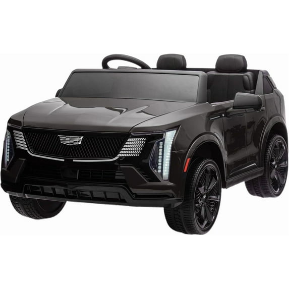 24V Licensed Cadillac Ride-On Car, Battery-Powered Electric Vehicle with Remote Control, 2-Seater, 4-Wheel Suspension, Smooth Start, LED Lights & Music, Black