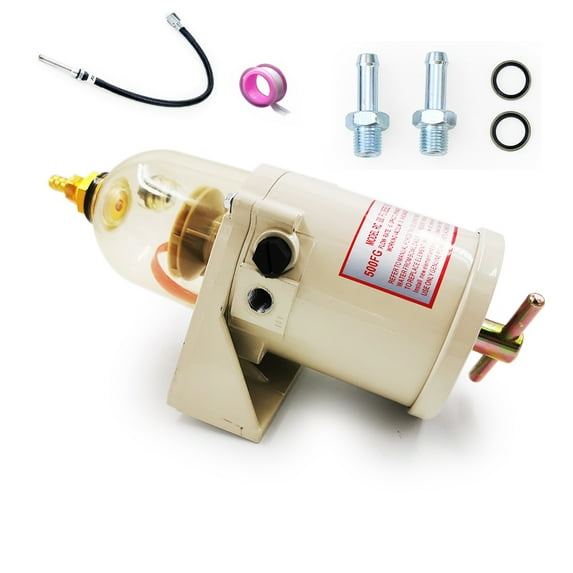 24V-Marine Engine Fuel and Water Filter, Diesel Turbine Filter Cartridge, Racor 2010PM, 90GPH, 500FG 500FH