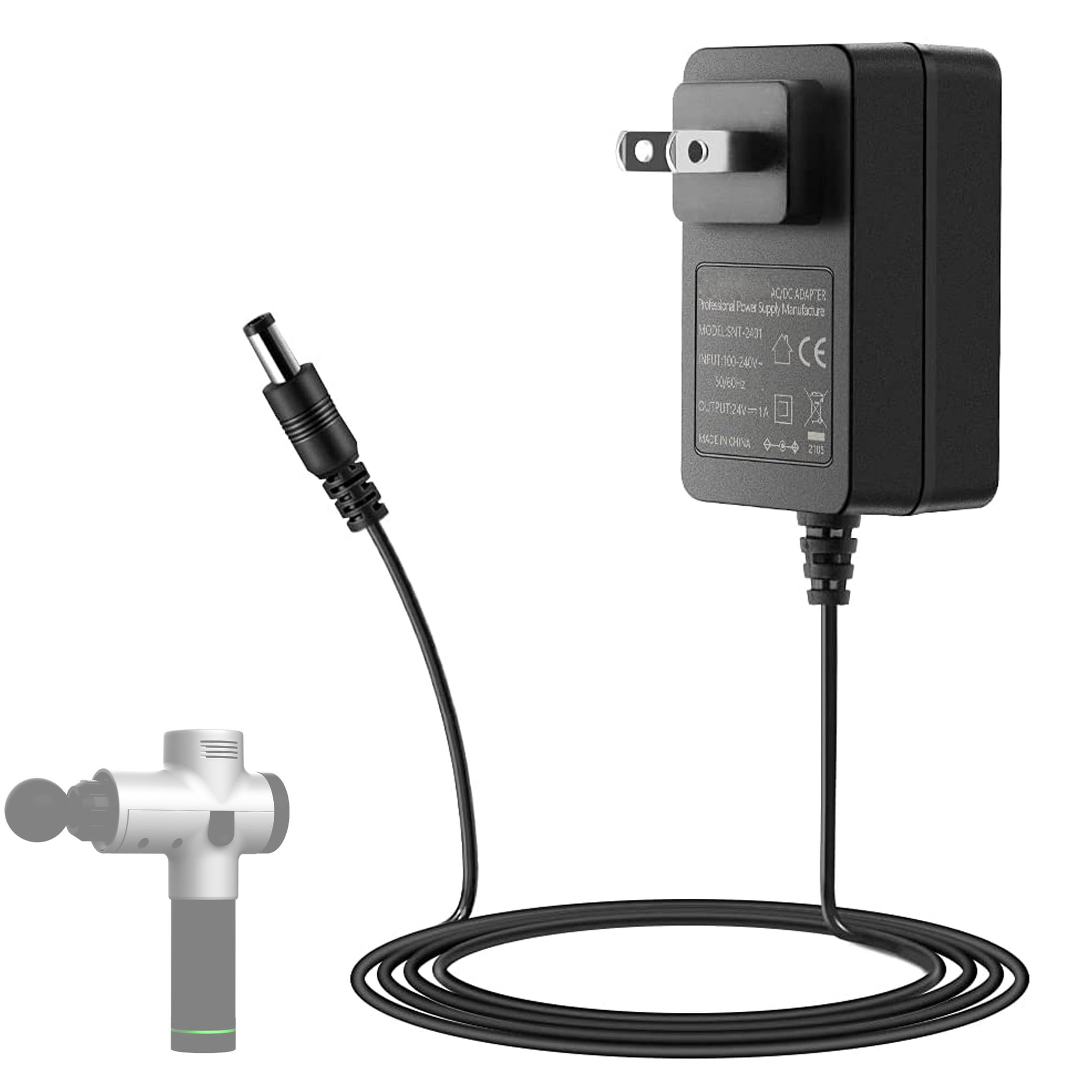 24V Massage Gun Charger 24V AC Adapter Compatible with Hyperice Hypervolt #53000 001-00 HPI5300000100 42000 038-00 Plus 54000 001-00 Massage Gun SK03T1-2600100W2 Power Battery Charger