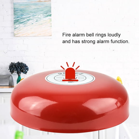 24V Metal Round Alarm Bell Security Fire Alarm Bell Red