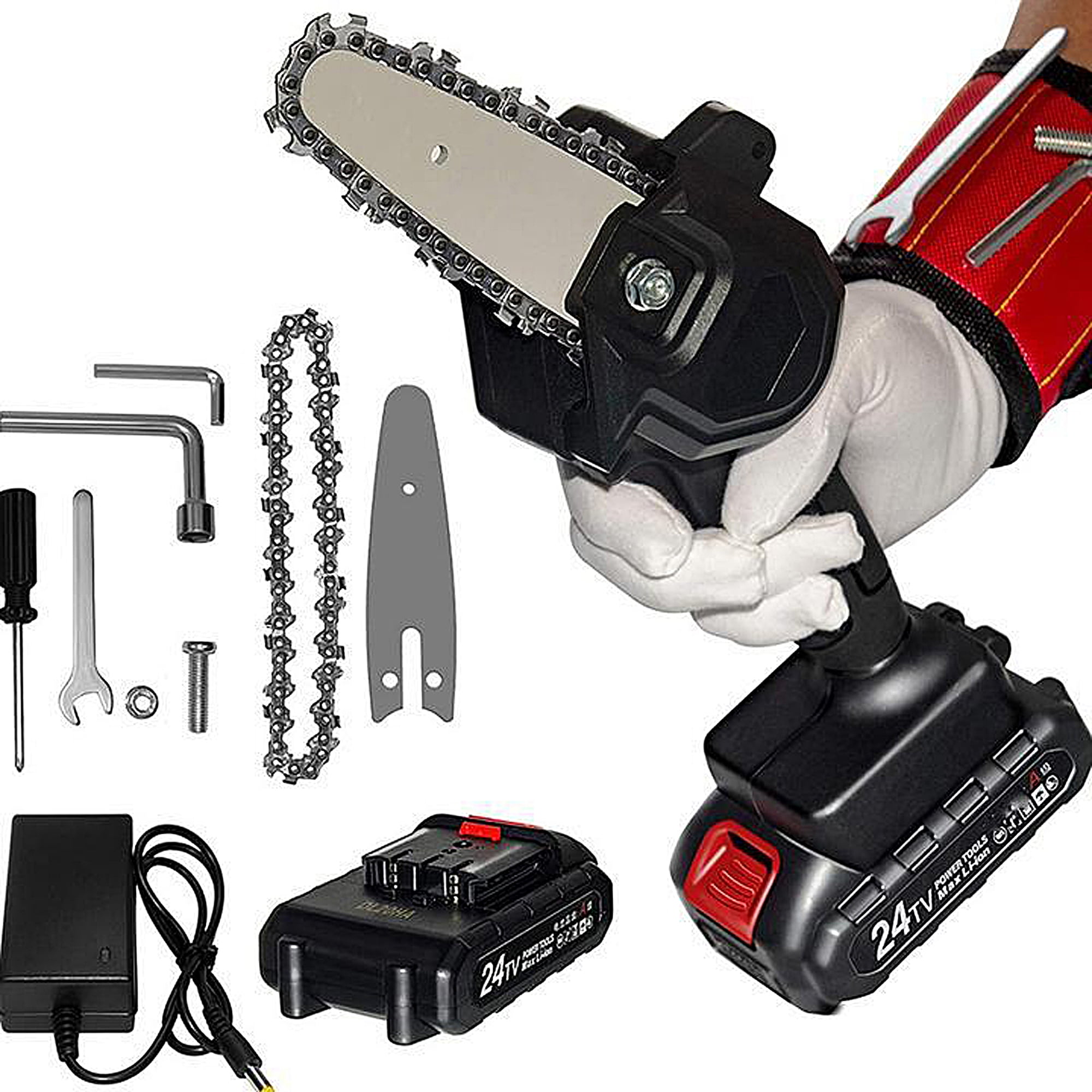 24V Milex Mini Chain Saw - Battery-Powered with Long-Lasting Performance