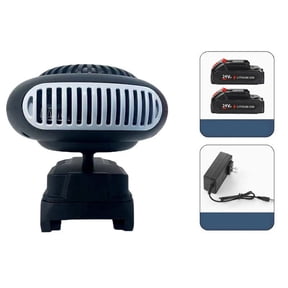 24V Portable Cordless Fan Heater Desktop Electric Space Heater with USB Charging Port for Car Dehumidifying Workshop Home Office Use US Plug