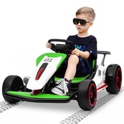 Joyracer 24V Ride on Toys Electric Go Kart for Boys Girls Age 6-12 Years Old, Green