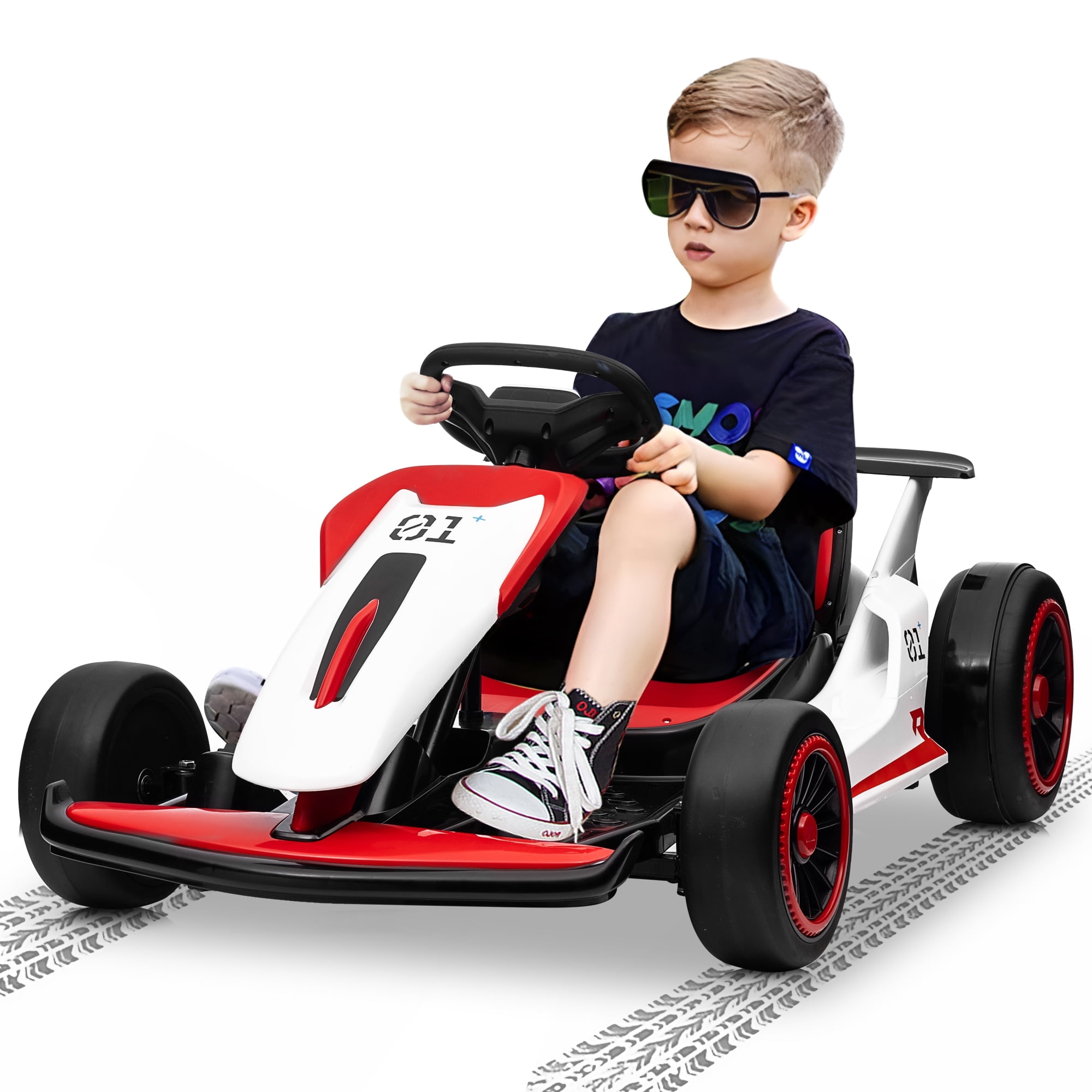Joyracer 24V Ride on Toys Electric Go Kart for Boys Girls Age 6-12