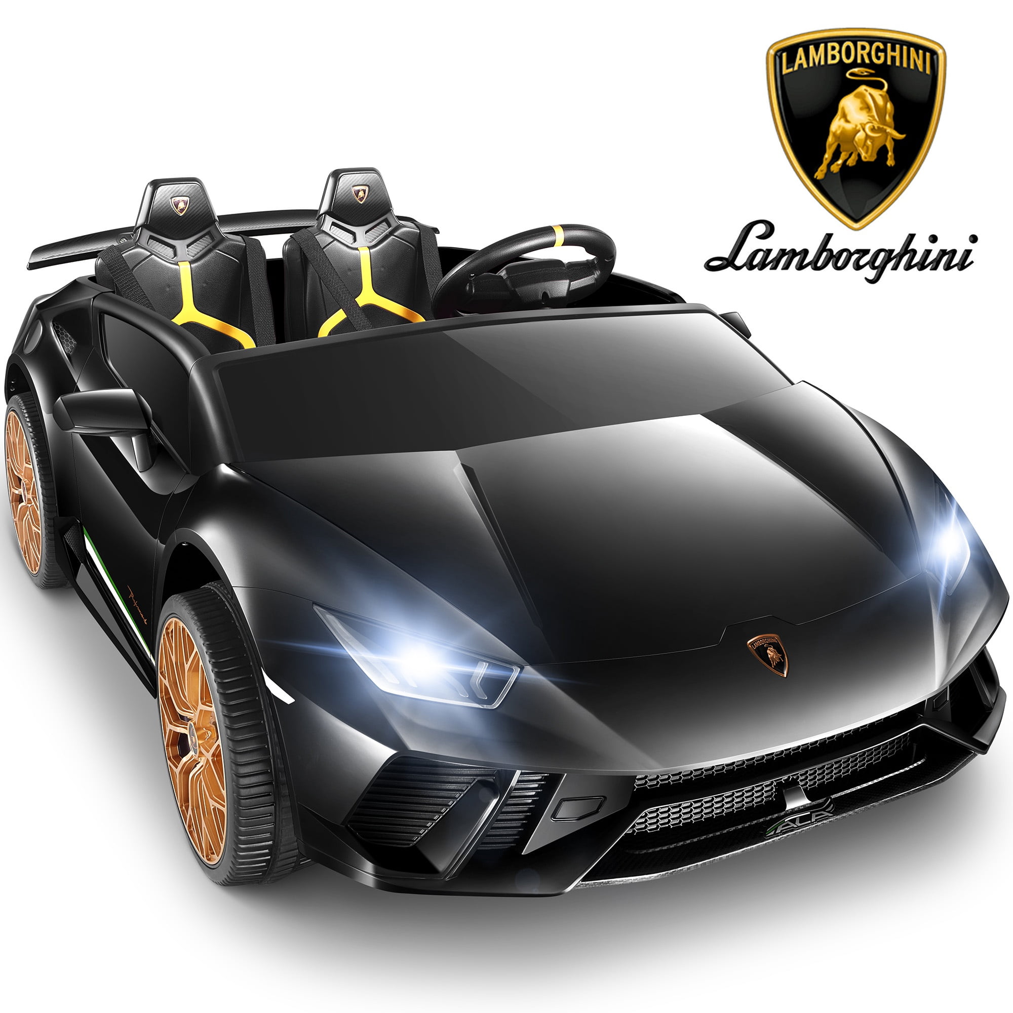 Older Kids Supercar Power Wheels Lamborghini 24V, 2-Seater, Kids