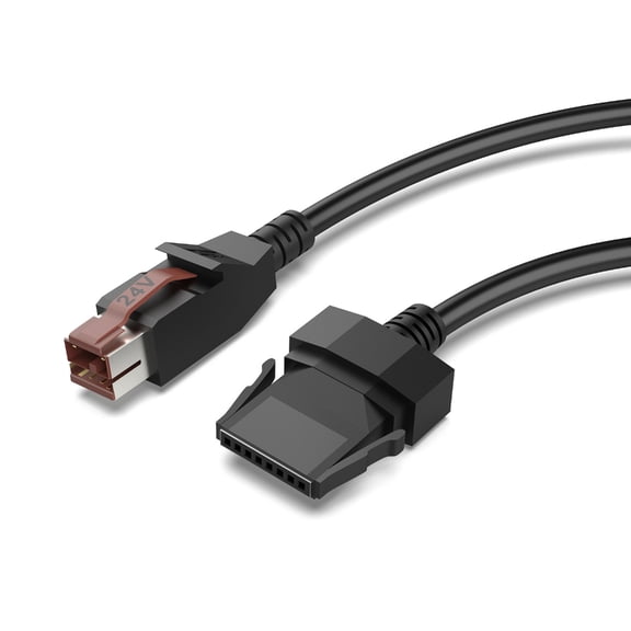 24V Powered USB Male 8Pin Retail Power Data Cable For Printer POS Systems Scanning Guns Medically Devices Accessories