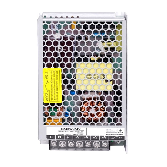 24V Printer Power Supply With Meshed Cooling High Efficiency Lightweight Metal Housing Quiet Operating