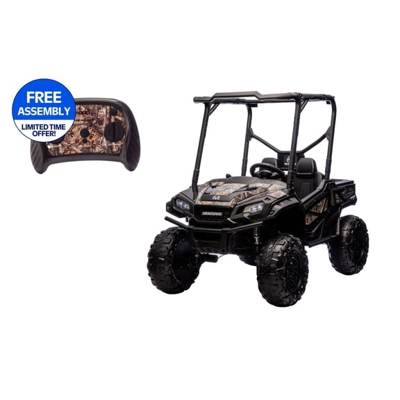 Realtree XD 24V Battery-Powered Ride-On UTV for Kids with Remote Control, Lights and Sounds