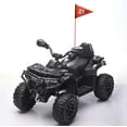 thumbnail image 1 of 24V Ride on ATV for Big Kids, All Off-Road Electric Ride On Toys with Remote Control, Decorative Flags, Multi-Color Lights, Music, USB Port, Bluetooth, 3-7-4.4mph, Black, 1 of 7
