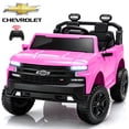 thumbnail image 1 of 24V Ride on Toy for Kids, Licensed Chevrolet 2 Seat Powered Ride on Car with Remote Control, 4 Wheels Spring Suspension, Bluetooth, LED Lights, Kids Electric Car for Age 3+, Pink, 1 of 9
