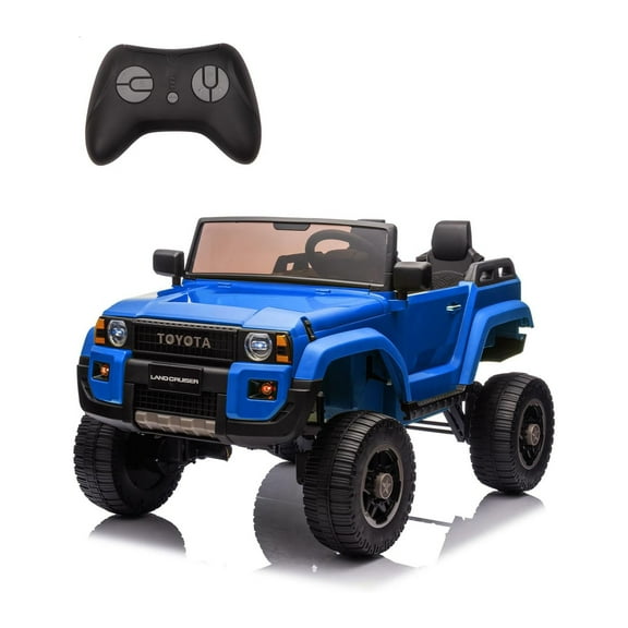 24V Ride On Car for Kids, 2 Seater Ride On Car Truck, Electric Car with Parent Remote Control, 4x100W Motors, Lockable Doors, Spring Suspension, Adjustable Seat, MP3, LED Lights