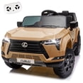 thumbnail image 1 of 24V Ride On Car for Kids, Lexus GX550 2 Seater Powered Ride on Toys with Remote Control, 4 Wheels Suspension, Bluetooth, Music, LED Lights, Kids Electric Car for Boys Girls Ages 3-8, Champagne, 1 of 8