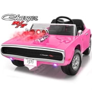 24V Dodge Charger 1970 2 Seater Ride On Car, Battery Powered Ride On Toys w/4-Wheel Suspension, Parent Remote Control, Engine Spray, LED Lights, Bluetooth, MP3, 24V Ride On for Ages 3+