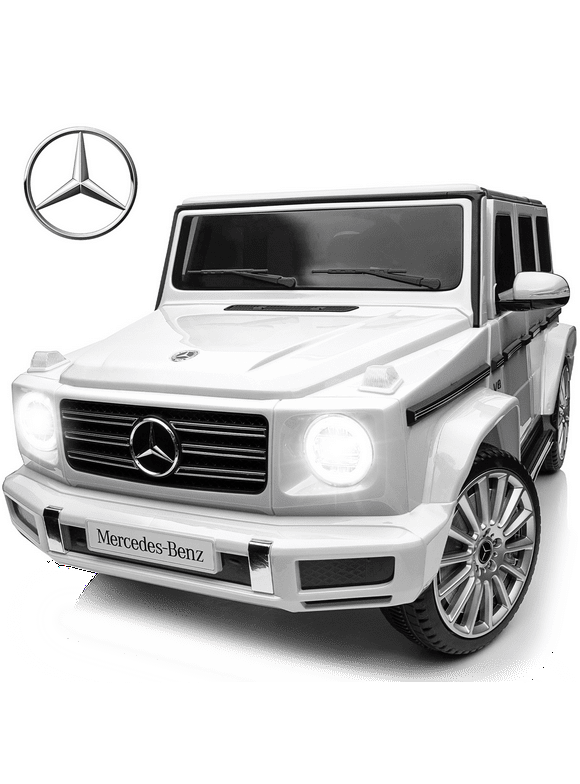 24V Ride on Car with Remote Control for Kids Mercedes Benz Ride on Car Toy for Boys and Girls 3-6 Years Old, Electric Vehicle, Bluetooth, LED Light, White