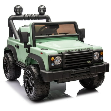 24V Ride On Car with Remote Control, Land Rover Defender Volta 5008, Electric Car with Four-wheel Suspension, LED Lights, Spacious Seating, Speed Adjustment for Aged 3-7, Green