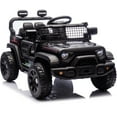 thumbnail image 1 of 24V Ride on Cars with Remote Control, Powered Ride on Toys with Bluetooth, Music, LED Light, MP3 Player, 4 Wheel Suspension, Kids Cars Electric Vehicles for Boys Girls Ages 2-5 Birthday Gifts, Black, 1 of 9