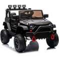 thumbnail image 1 of iYofe 24V Powered Ride on Cars for Toddlers, Ride on Truck for kids Boys Girls Gifts 2-5, Ride on Toys with Remote Control, Bluetooth, Music, LED Light, MP3 Player, 4 Wheel Suspension, Black, 1 of 10