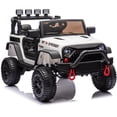 thumbnail image 1 of 24V Powered Ride on Cars for Toddlers, Ride on Truck for kids Boys Girls Gifts 2-5, Ride on Toys with Remote Control, Bluetooth, Music, LED Light, MP3 Player, 4 Wheel Suspension, White, 1 of 8