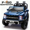 thumbnail image 1 of 24V Ride On Toys for Big Kids 2 Seater, Ford F150 Electric Car for Kids, Battery Powered Kids Ride On Car to Drive, Toddler Car with Bluetooth LED Light for Boys Girls 3-8, Blue, 1 of 9