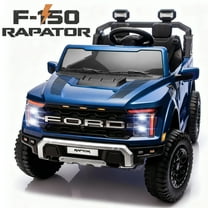 24V Ride On Toys for Big Kids 2 Seater, Ford F150 Electric Car for Kids, Battery Powered Kids Ride On Car to Drive, Toddler Car with Bluetooth LED Light for Boys Girls 3-8, Blue