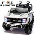 thumbnail image 1 of 24V Ride On Toys for Big Kids 2 Seater, Ford F150 Electric Car for Kids, Battery Powered Kids Ride On Car to Drive, Toddler Car with Bluetooth LED Light for Boys Girls 3-8, White, 1 of 9