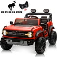 thumbnail image 1 of Ford Bronco Raptor 24V Kids Ride on Toys, Battery Powered Ride on Cars 2 Seater with Remote Control, Electric Car for Boys Girls 3-8 w/Bluetooth & LED Headlights, Red, 1 of 8