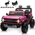 thumbnail image 1 of Ford Bronco Raptor 24V Kids Ride on Toys, Battery Powered Ride on Cars 2 Seater with Remote Control, Electric Car for Boys Girls 3-8 w/Bluetooth & LED Headlights, Pink, 1 of 8