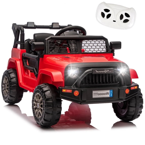 Xuanlur 12V Kids Electric Vehicles for Kids, Ride on Toys w/Parent Remote Control,USB, Music, LED Lights, Bluetooth, Gift for Boys Girls (Red)