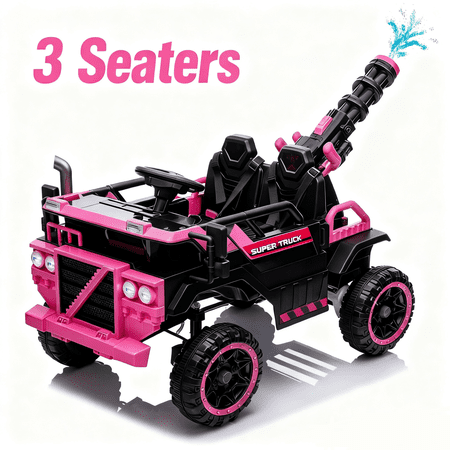 24V Ride on Toys Cars with Remote Control, Licensed Toyota FJ40 Electric Ride on Truck with 2 Seater, Electric Vehicle with LED Light, Bluetooth, Radio, Music, 4 Wheels Suspension for Kids, Red