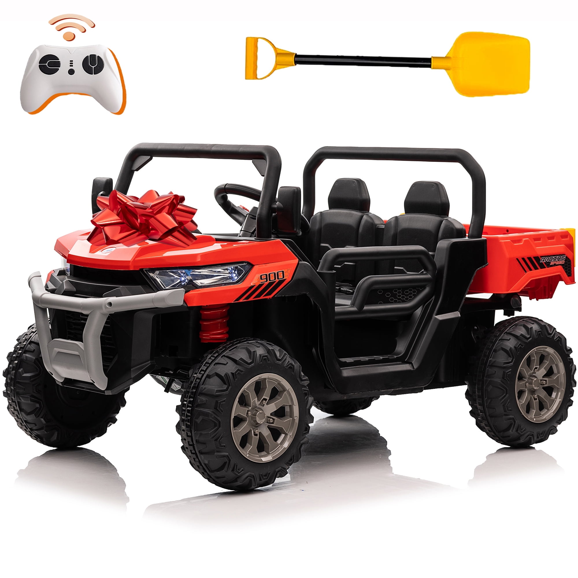 Pink 24V Kids Ride-On Truck with Remote Control and Electric Dump Bed