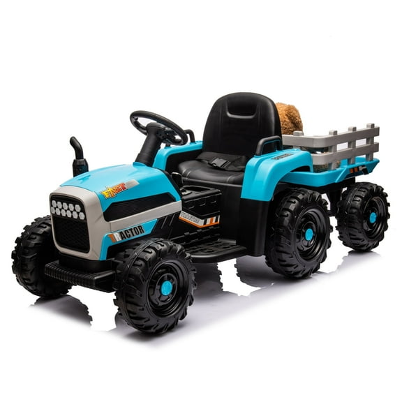 Joynovia 24V Ride On Tractor 2.0 with Trailer, Electric Toy for Kids, 200W Dual Motor, Remote Control, 3-Speed