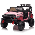 thumbnail image 1 of 24V Ride on Truck Car w/Remote Control, 400W Electric Powered Ride on Toys for Kids, 3 Speeds, Max Speed 5MPH, 4-Wheel Suspensions, LED Lights, MP3, Bluetooth,Pink, 1 of 8