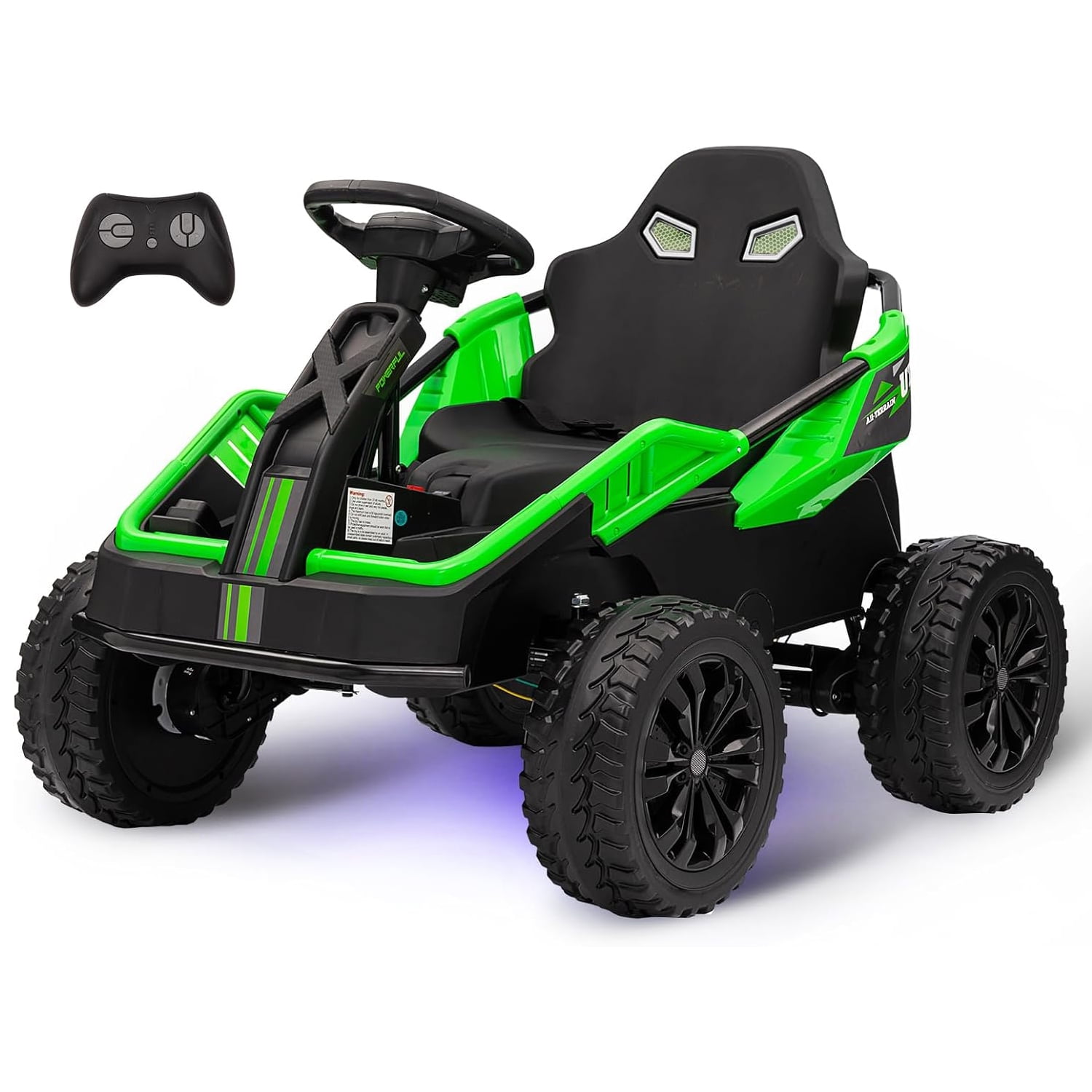 Green 24V Ride-On UTV with Remote Control and 4x85W Motors