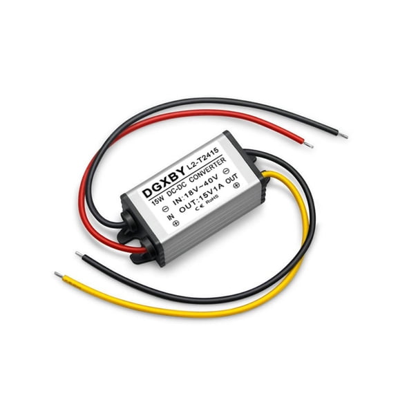 24V TO 15V 1A DC Power Converter 18V-40V TO 15V 15W Vehicle Step-down Power Supply Module Voltage Regulator