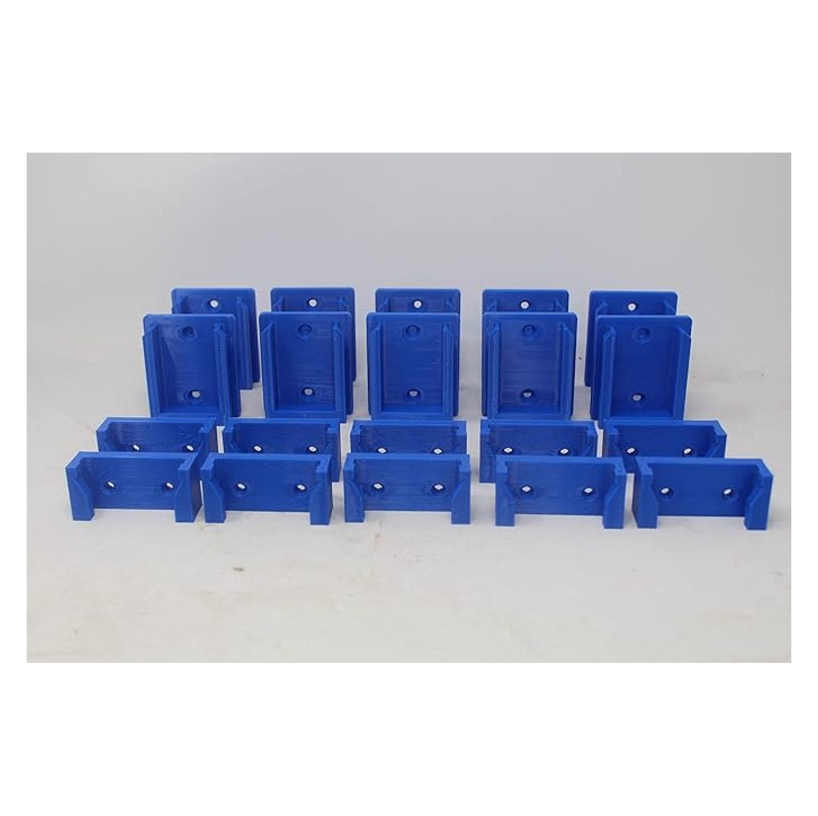 2 Pack Tool & Battery Holders For Kobalt 24v - Blue Wall Mount Organizer For Power Tools