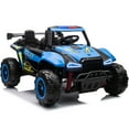 thumbnail image 1 of 2 Seater 24V Ride on Toys for Big Kids, Powered Ride on UTV for Boys Girls, Ride on Cars with Remote Control, Bluetooth Music, LED Light, Spring Suspension, 4 Wheeler Electric Cars for Kids 3-8, Blue, 1 of 10