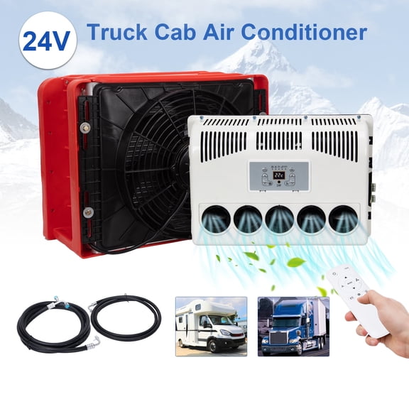 24V RV Air Conditioner 8000 BTU Split AC Unit for Semi Truck Bus Caravan Excavator