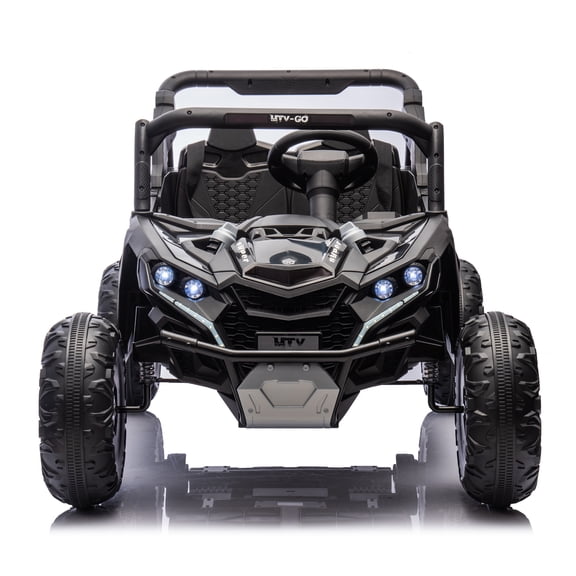 24V Two-Seater Kids Ride On UTV with Parent Remote Control Four-Wheel Suspension LED Lights for Ages 3+