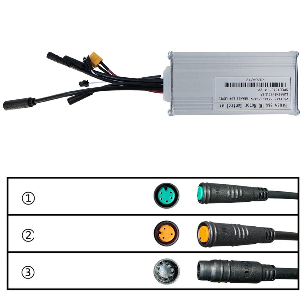 24V36V48V 17A 250W350W Sine Wave Controller EN06 Electric Bicycle ...