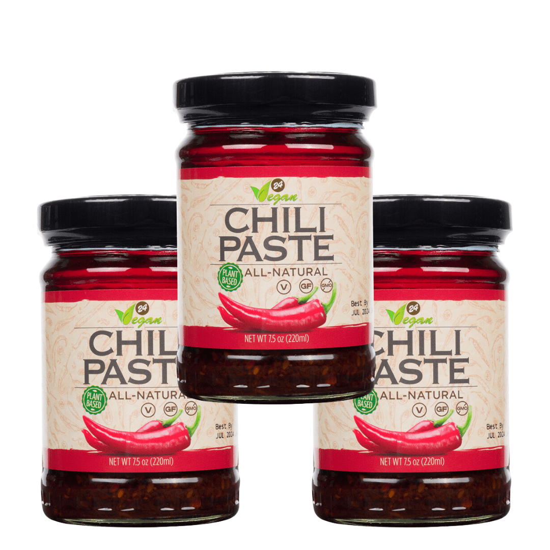 24Vegan All Natural NonGMO Vegan Chili Paste NO MSG ADDED 7.5oz