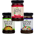 thumbnail image 1 of 24Vegan Sauce Sampler Pack - Vegan - All Natural - Non GMO - No MSG - 7.5oz - Stir Fry and Dipping Sauce - 3 PACK, 1 of 7