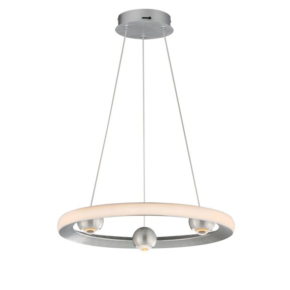 E23511-AL-ET2 Lighting-Nodes - 24W 1 LED CCT Select Ring Pendant-2.75 Inches Tall and 18 Inches Wide-Brushed Aluminum Finish