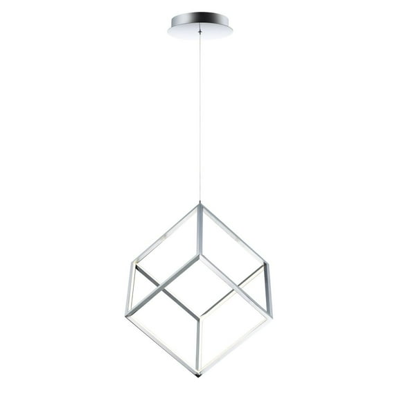 E30582-PC ET2 Lighting 4 Square-24W 1 LED Pendant-20.5 Inches wide by 21 inches high-Polished Chrome Finish