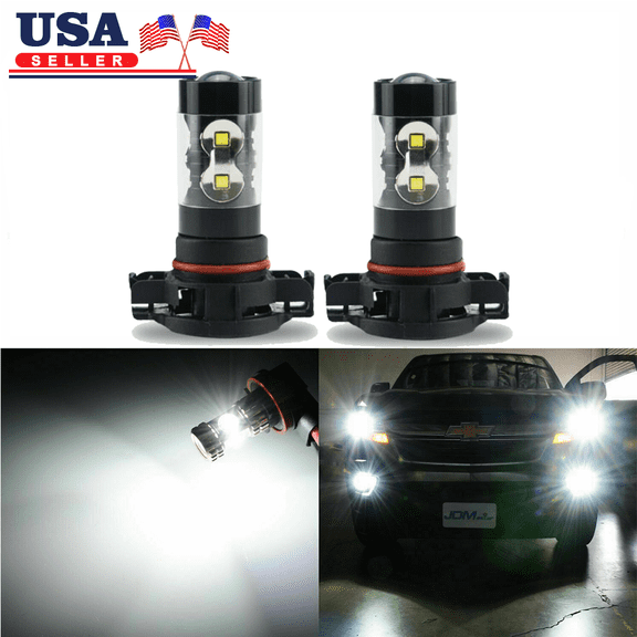 24W 2504 High Power SMD LED Fog Light Bulbs for 2010-2019 Jeep Wrangler JK JL