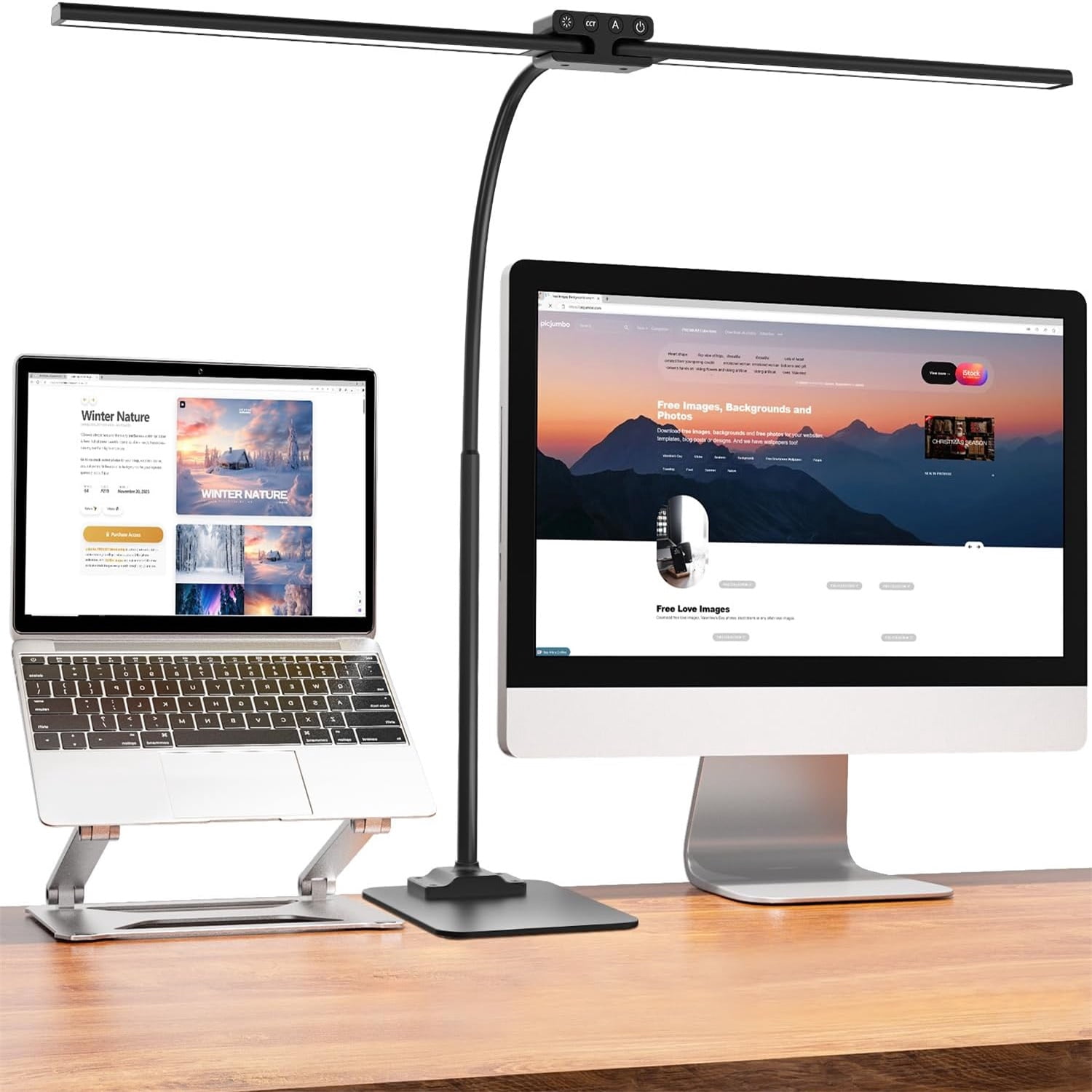 24W 31.5IN Architect Double Head Desk Lamps for Home Office,Dimmable ...