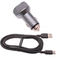 thumbnail image 1 of 24W Fast Car Charger for iPhone 15/Pro/Max/Plus - 2-Port 6ft USB-C Cable DC Socket Power Adapter, 1 of 6